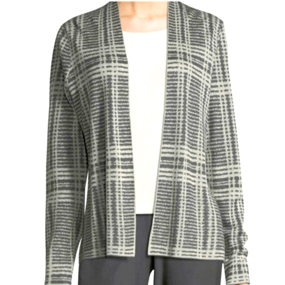 Eileen Fisher Tencel Wool Blend Cardigan Sweater Women's XS Gray Long Sleeve‎ - Picture 2 of 8